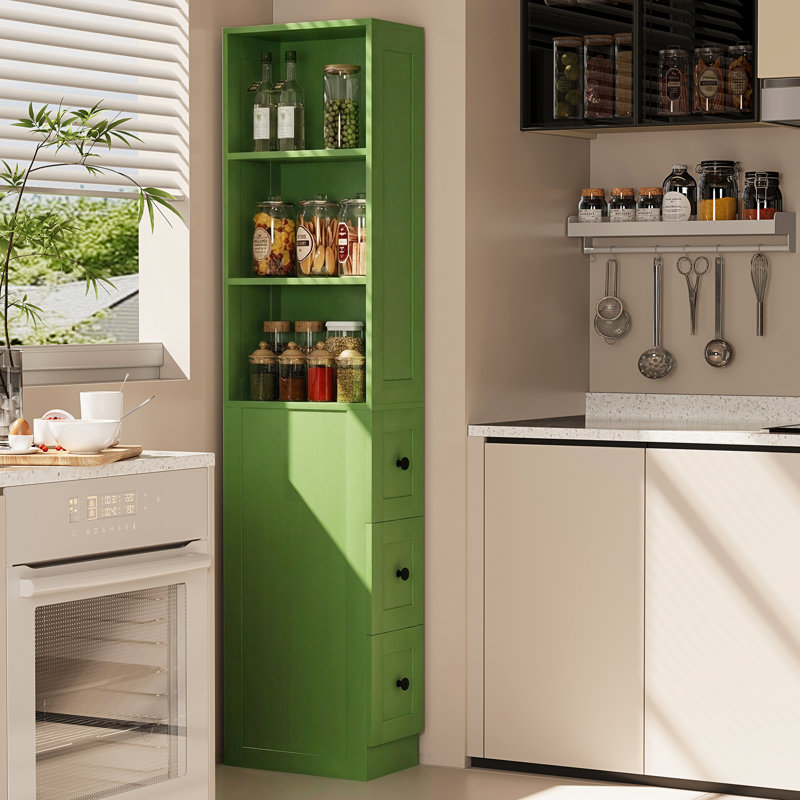 3-Shelf Tall Thin Bathroom Storage Cabinet