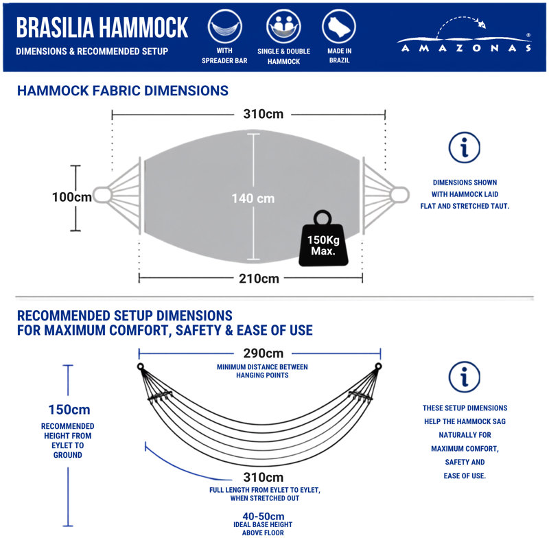 Brasilia Single Hammock, Cappuccino