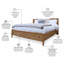 Chatham - Lit de rangement en bois massif - Grand - Finition érable chaud-1033658109
