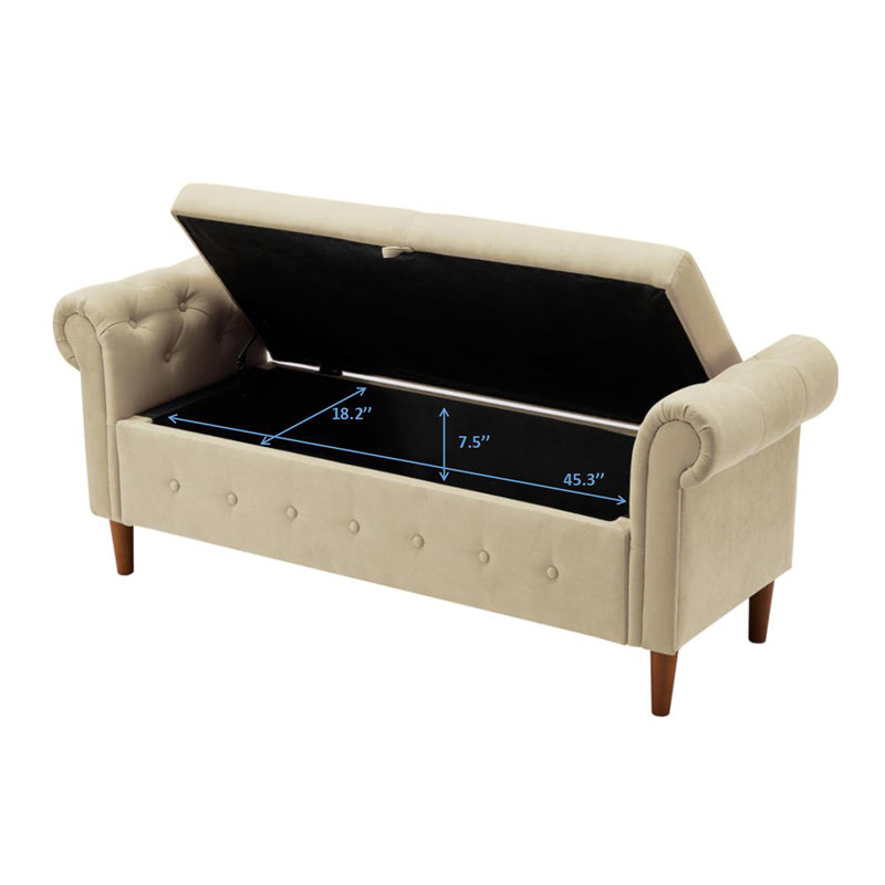 Alcott Hill Multifunctional Storage Rectangular Sofa Stool - Wayfair Canada