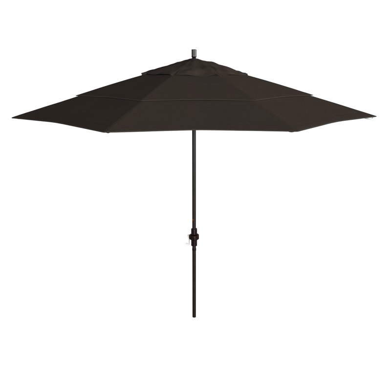 Parasol de marché Breck de 132 po, Toile performance moka