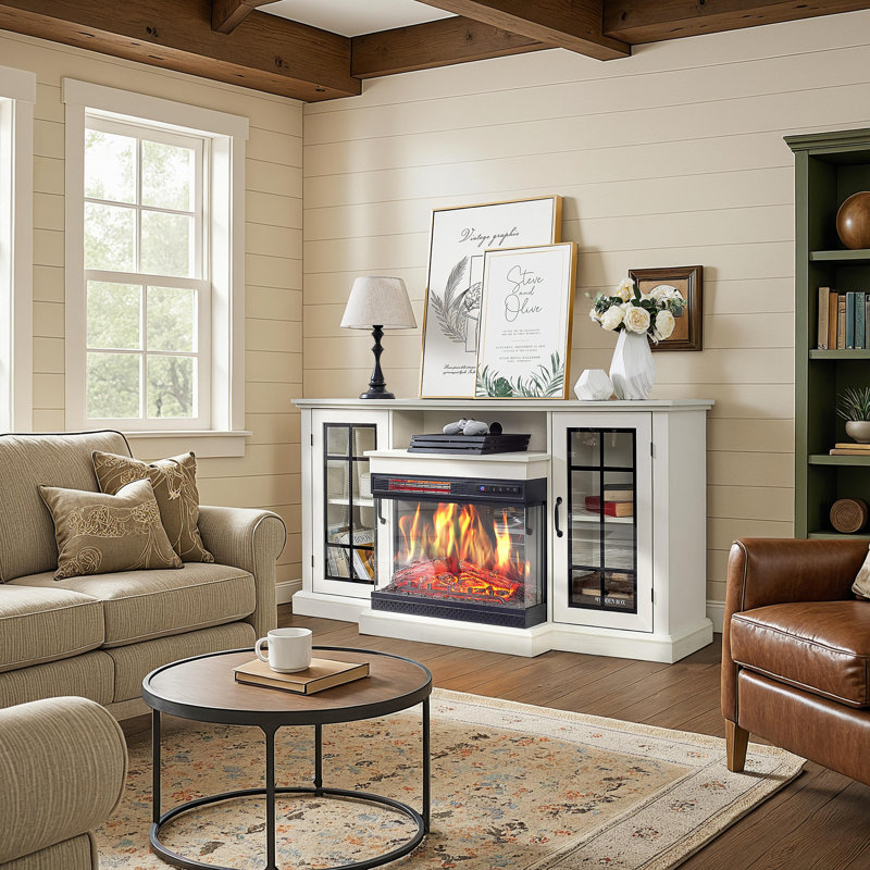 Meuble télé Alvilda, 59", Blanc