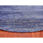Tapis bleu noué à la main 9 pi x 9 pi en laine bleu marine
