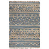 Megan Jute / Sisal Southwestern Area Rug in Natural/Blue