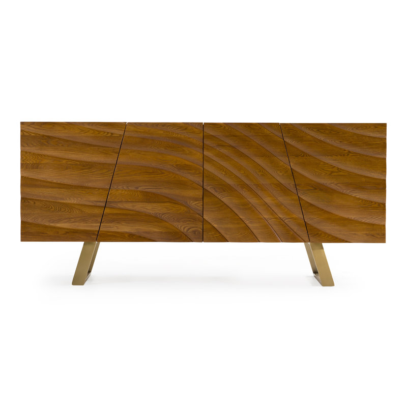 Buffet Alaia, Brun clair / or brossé