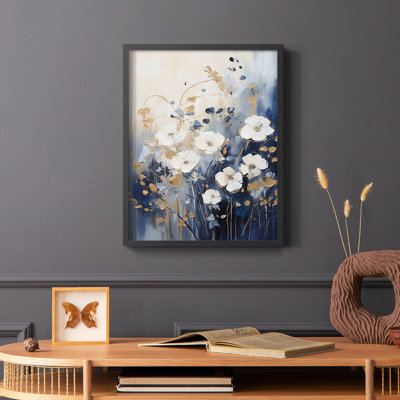 FLORAL Series CECII - Impression encadrée de qualité supérieure - Prêt à accrocher - Aucun clou requis