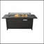Table de foyer d'extérieur au propane de 57 po, 50000 BTU, table d'extérieur de foyer d'extérieur au gaz, table de foyer avec couvercle et pare-vent, certification ETL, pour terrasse de jardin-113988201