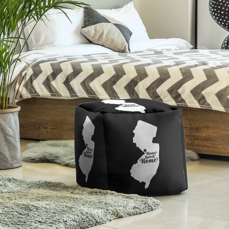 Repose-pieds à cubes trenton the home, Noir
