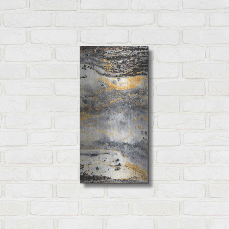 «Granite II» par Anna Hamily - reproduction d'art sur métal sans cadre, H 24 po x l 12 po x P 0,2 po