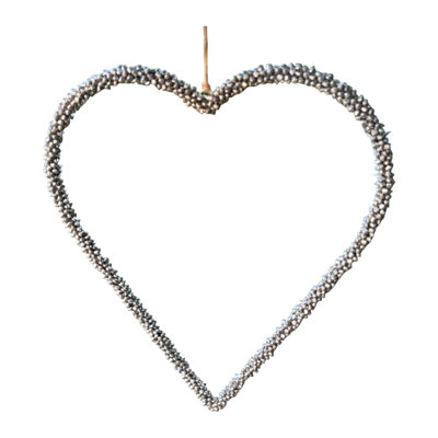 Hanging Metal Heart Mini Bells – Pewter