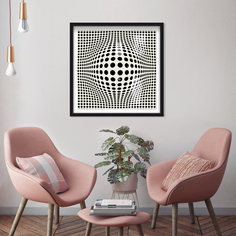 Opiart Minimalist par Oliver Gal - Shadowbox, impression, H 24 po x l 24 po x P 0,5 po, Noir