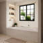 Robinet de baignoire romaine à 3 poignées à fixation sur le comptoir avec douche à main-119401600