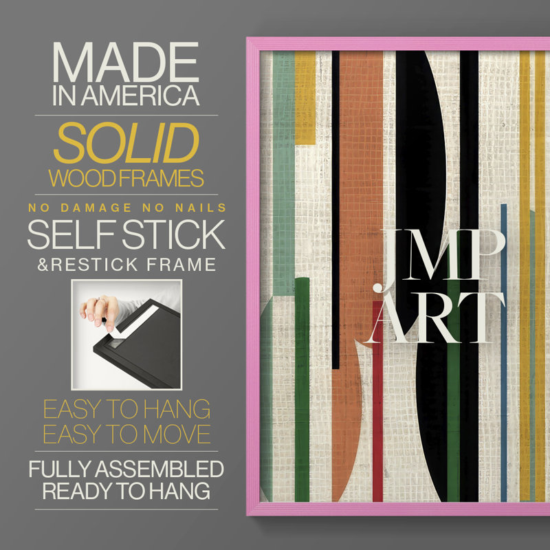 Spontaneous Order II Framed Print - Solid Wood, Pink, 30" H x 24" W