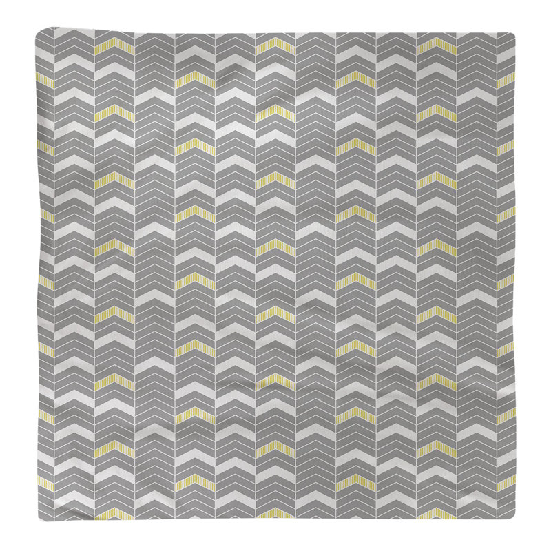Serviette en coton bicolore lignée Stephenie, H 0,1 po x l 22 po x P 22 po, Jaune, Polyester sergé