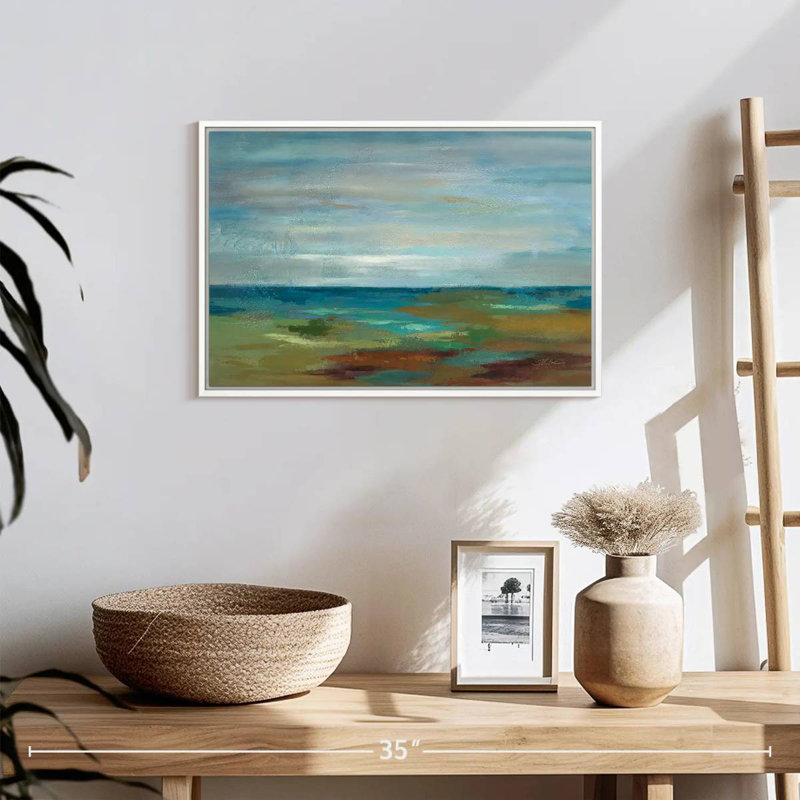 Wispy Clouds, Cadre flottant blanc, 19 po x 13 po
