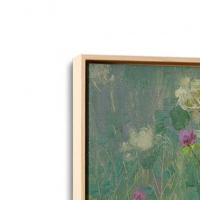 Impression sur toile Dreamy Wildflower Escape, Cadre américain en érable flottant, H 8,75 po x l 12,75 po x P 1,75 po