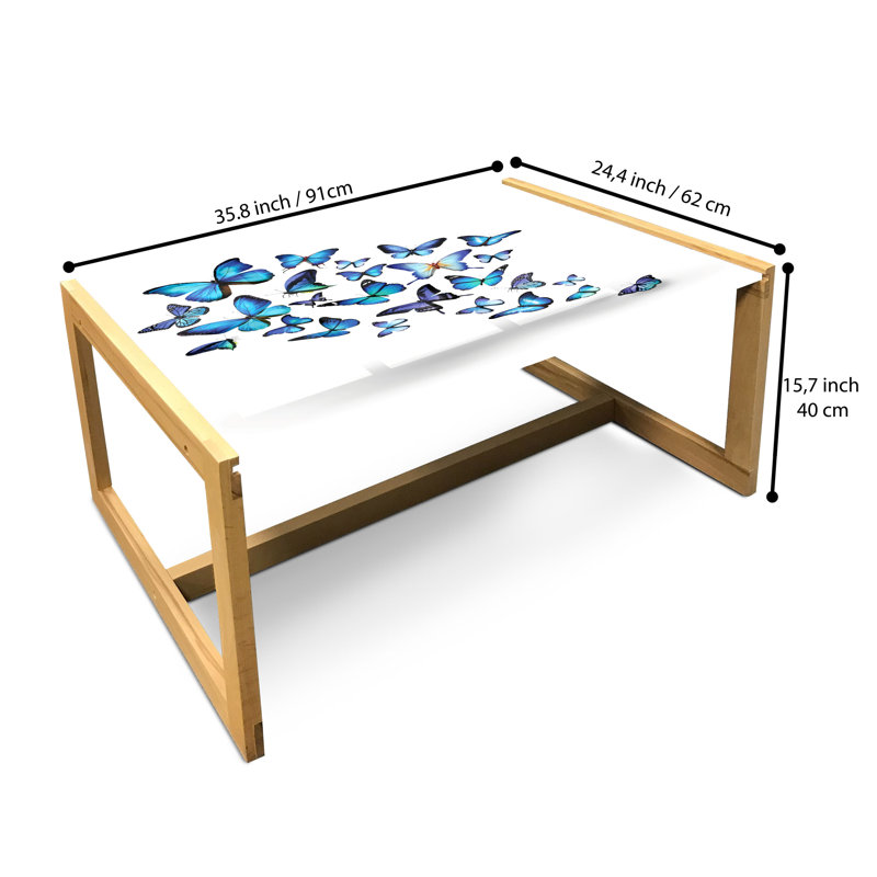 Table basse East Urban Home, H 15,75 po x L 35,83 po x l 24,4 po