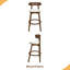 Tabourets de bar ronds à coussins-1334730336
