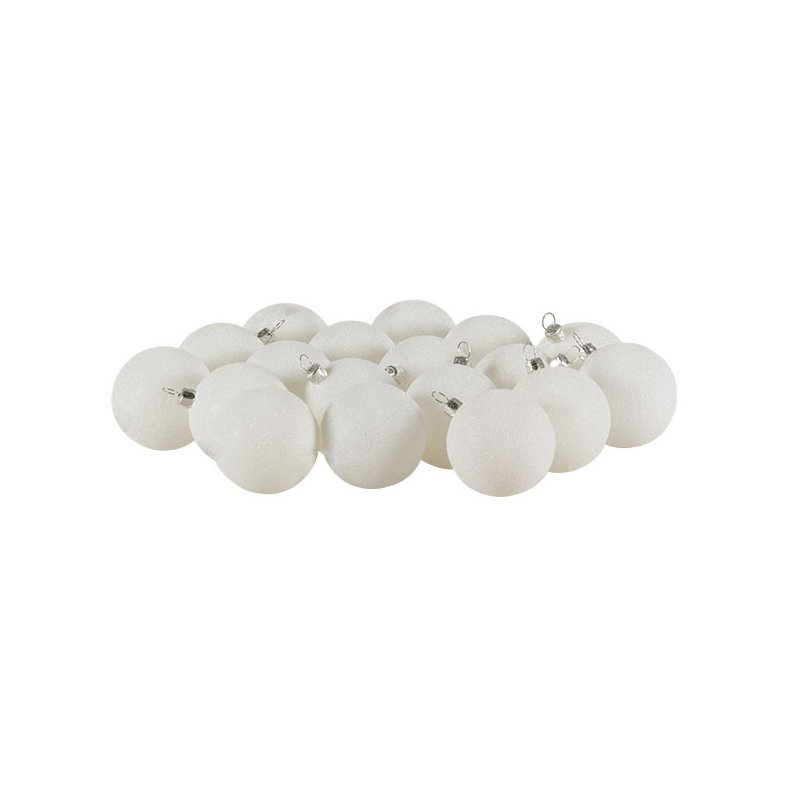 6cm Ball Ornament, White
