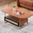 Simple oval storage coffee table-106546932