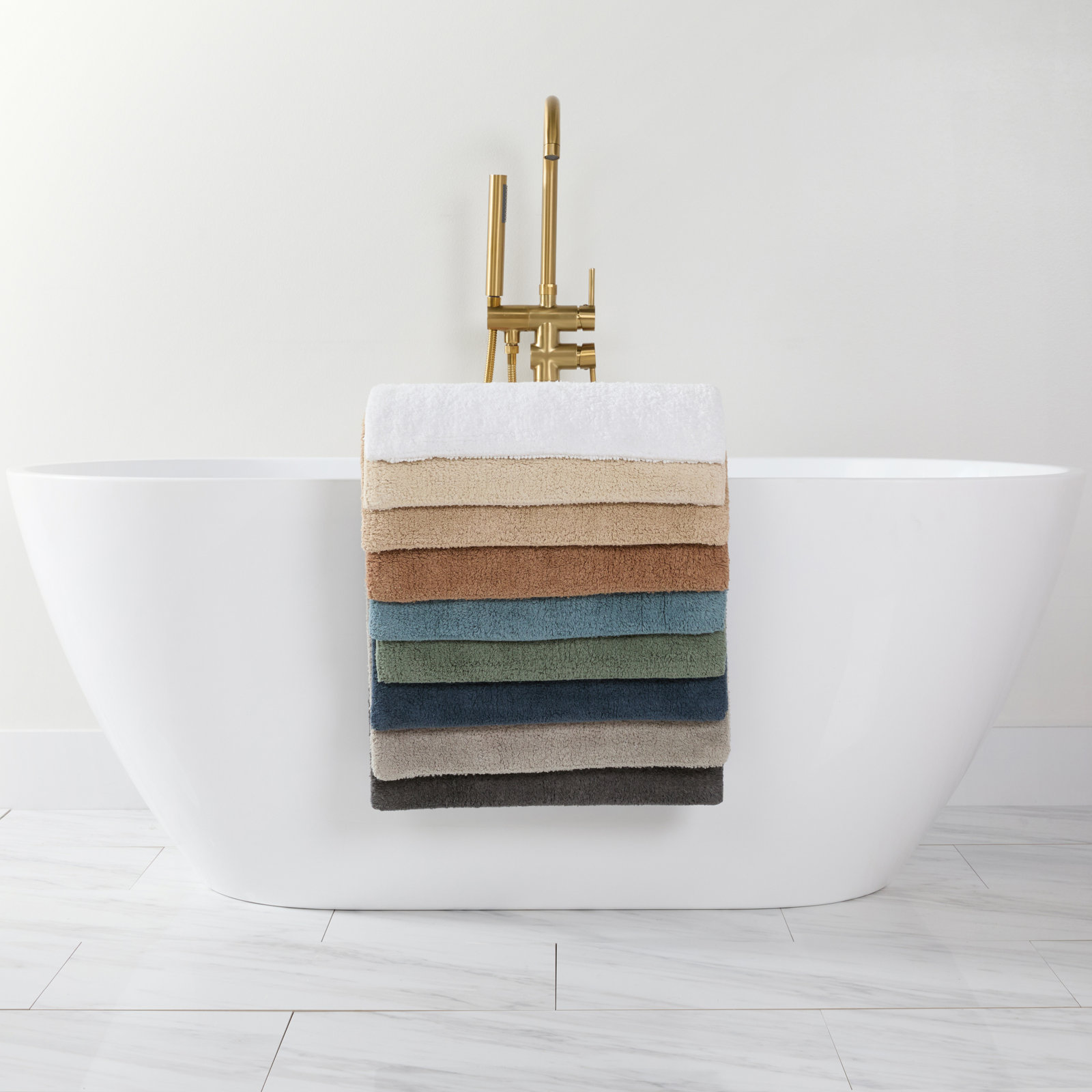 100% Cotton Reversible Dual-Texture Bath Mat, Gray, 24 in x 17 in