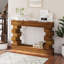 Console géométrique empilable en bois avec finition naturelle chaleureuse