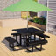 Steel Patio Dining Set Table,
