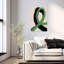 Green Ribbon Flow Abstract Contemporary Minimalist Wall Art Print by Treechild - Wrapped Canvas Print-134818212