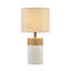 Lampe de table en céramique texturée, design blanc à deux tons - Lampe décorative moderne pour chambre à coucher, salon et bureau