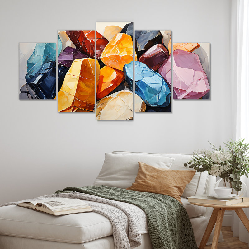 Mystical Religion Stones Enigmatic Relics Collage II - Folk Religion Multipanel Wall Art