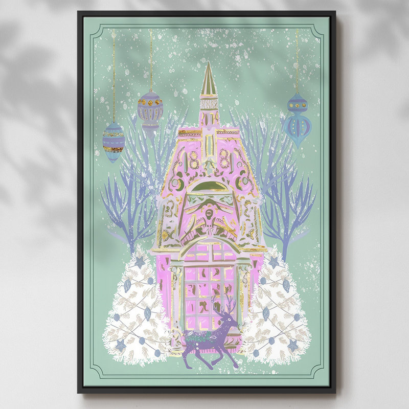 Les vacances d'hiver I, Cadre noir, H 25 po x l 17 po x P 1,5 po