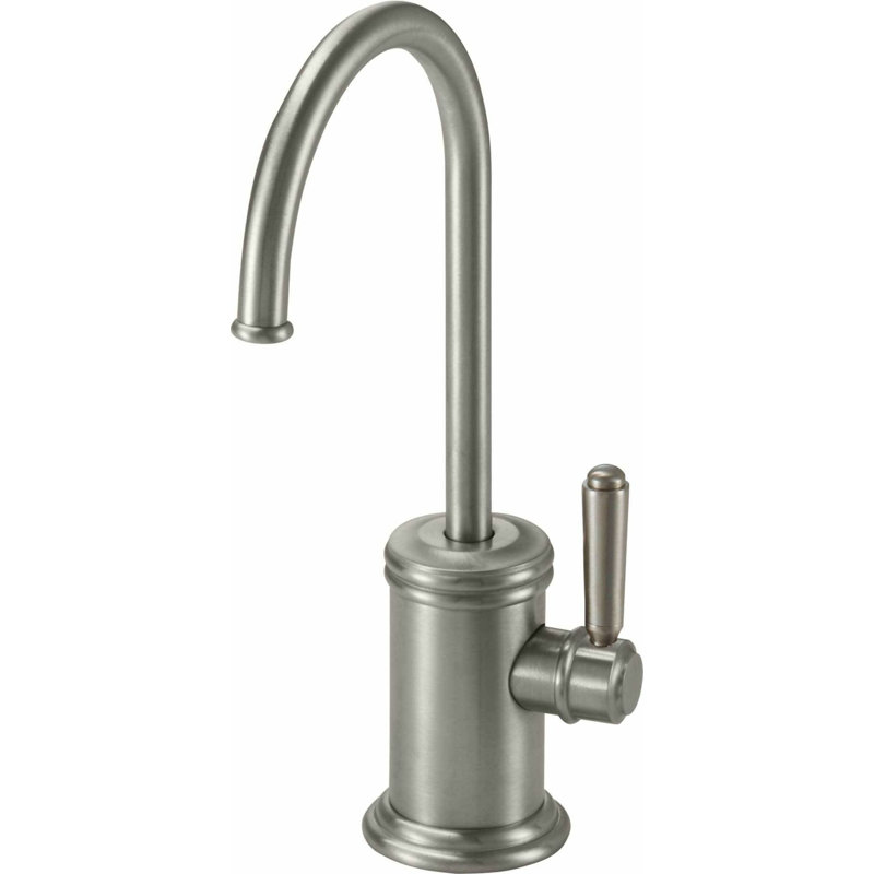 Davoli Single Handle Combo Hot And Cold Water Dispenser, Satin Brass