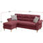Ensemble de canapé modulaire réversible en polyfibre de couleur rouge Paparika-1442674343