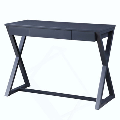 Console Table With X-Shape Base And Hidden Drawer For Modern Entryways And Living Rooms