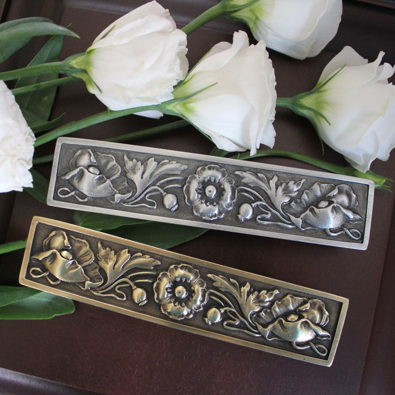 English Garden Bar / Handle Pull, Brilliant Pewter