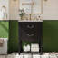 24'' Bathroom Vanity with Ceramic Sink,Two Soft-Close Drawers,Open Shelf-1877449752