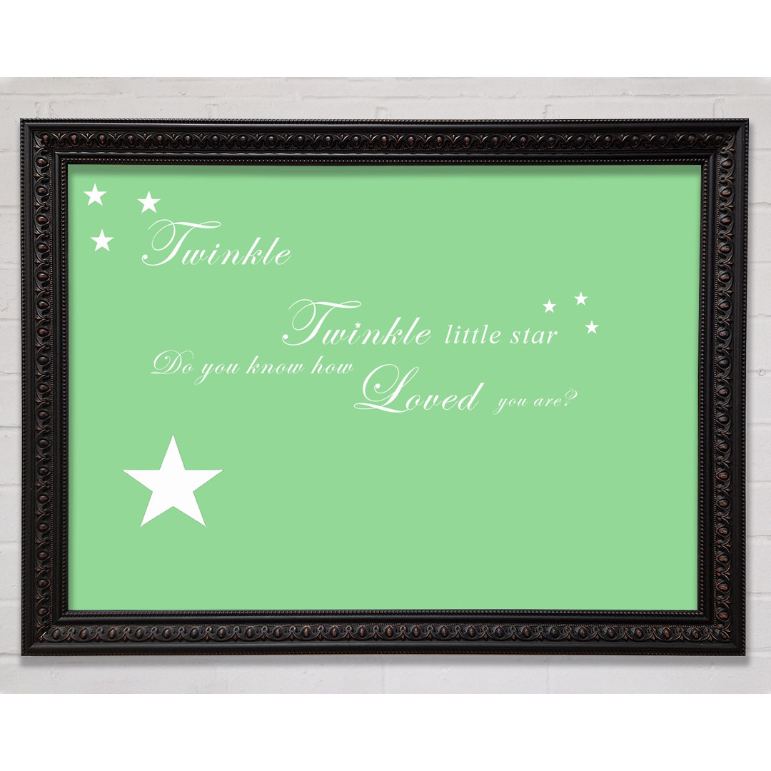 Kinderzimmer Zitat Twinkle Twinkle Little Star 1 Silber - Druck