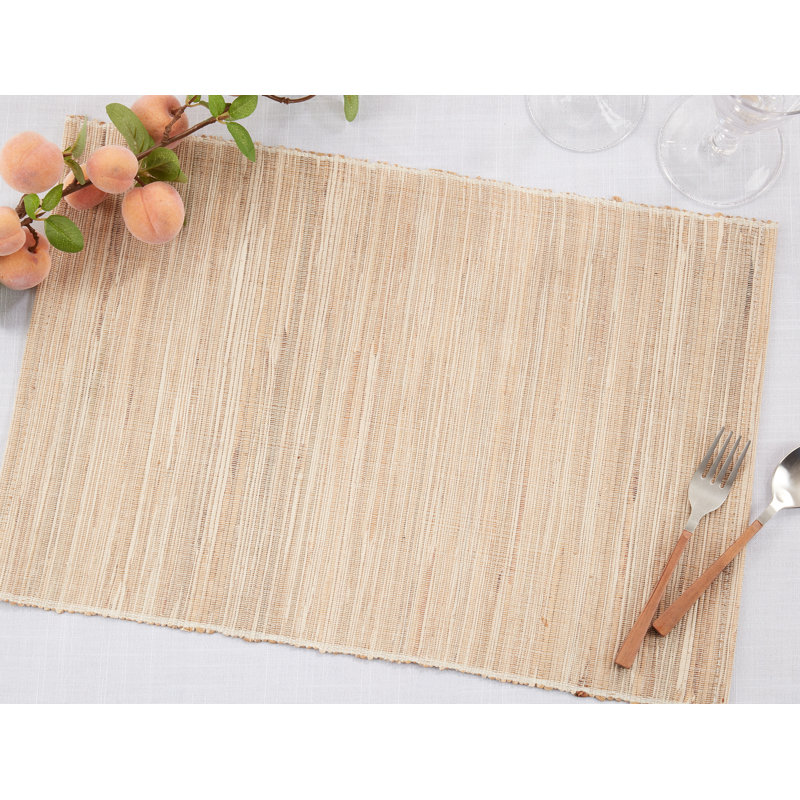 Natural Woven Hyacinth Rectangle Placemats Set of 4