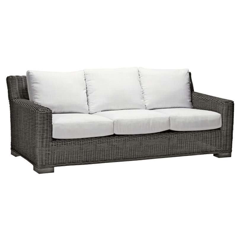Canapé rustique tissé gris ardoise, Gris ardoise, InsideOut® Rollo ‑ lin dentelle, Pas de soudure