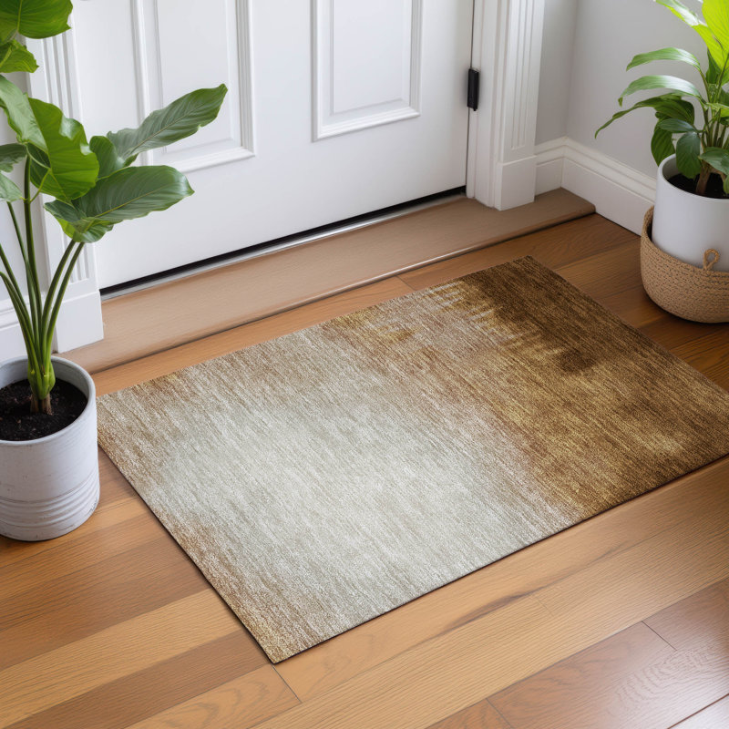 Machine Washable Indoor/Outdoor Magruder ACN2420 Abstract Rug, Rectangle 1'8" x 2'6"