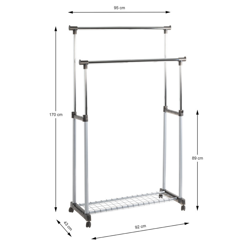 95cm Rolling Clothing Rack