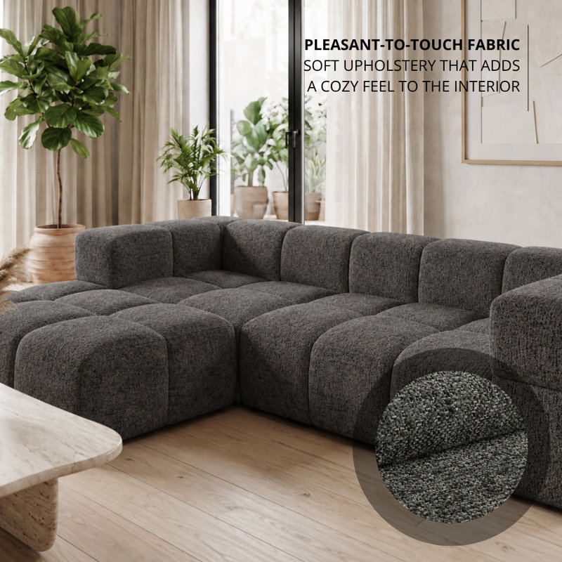 Rudalph 3 Seater Sectional, Left Hand Facing