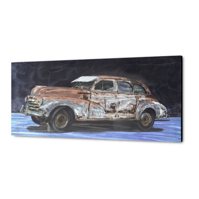 Peinture sur métal antique Truck