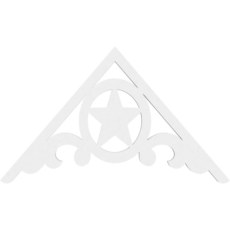 Pignon en PVC de qualité architecturale Austin, H 32,5 po x l 60 po x P 1 po, 12 / 12