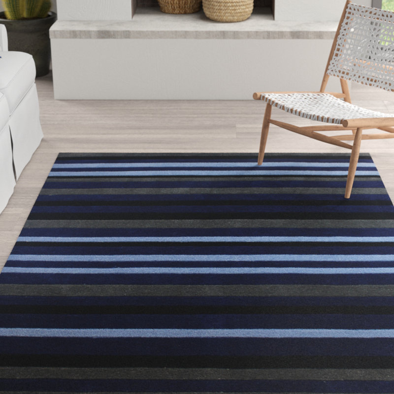 Isabel Striped Hand Woven Area Rug, Rectangle 120 x 170cm