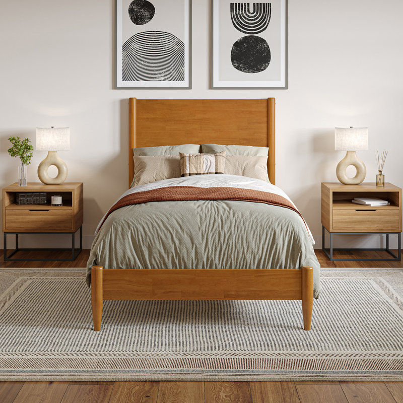 Lit plateforme Bromwyn, Simple TG, Caramel clair