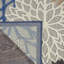 Tapis d'intérieur / extérieur à motif floral bleu / gris Ciann-917251780