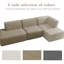 Ensemble de conversation modulaire rembourré en velours côtelé avec repose-pieds Berlare 4 pièces Berlare - entièrement comprimé, aucun assemblage requis-112377129