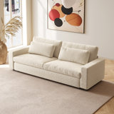 105" Polyester Loveseat Sofa,2 Seater Sofa With 2 Pillows,Sofa Couch,Modern Oversized Sofa For Living Room