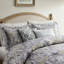 6 Piece Cotton Comforter For King - Grey With Fine Details In Bedding